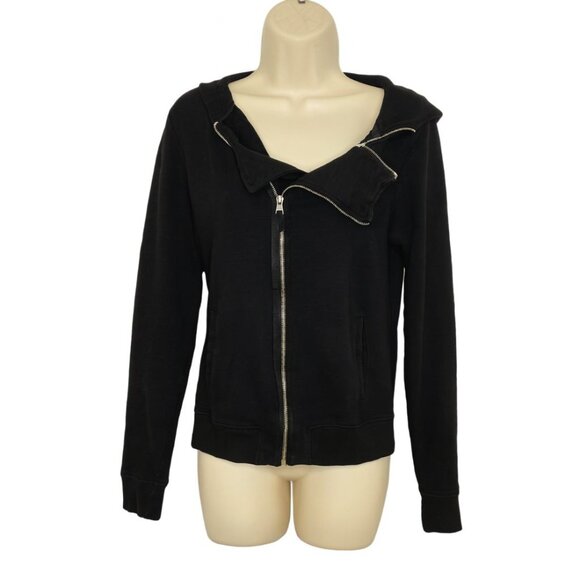 ALLSAINTS Rhea Hoody Jacket Black 100% Cotton - S - Picture 1 of 8